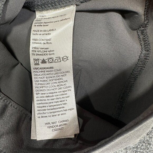 Eddie Bauer Pants Mens 30 Tech Pant Gray Nylon Stretch Pockets Zip Fly Hiking - Picture 4 of 7